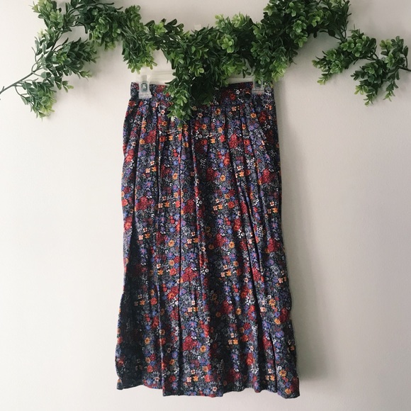 Vintage Worthington Floral Midi Skirt sz 10